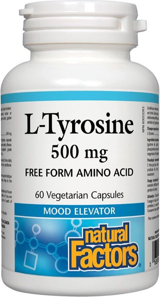 NATURAL FACTORS L-Tyrosine (500 Mg - 60 veg caps)