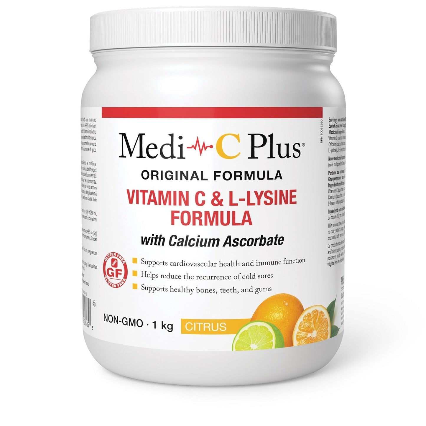 Medi-C Plus Vitamin C & L-Lysine with Calcium Ascorbate (Citrus - 1 kg)