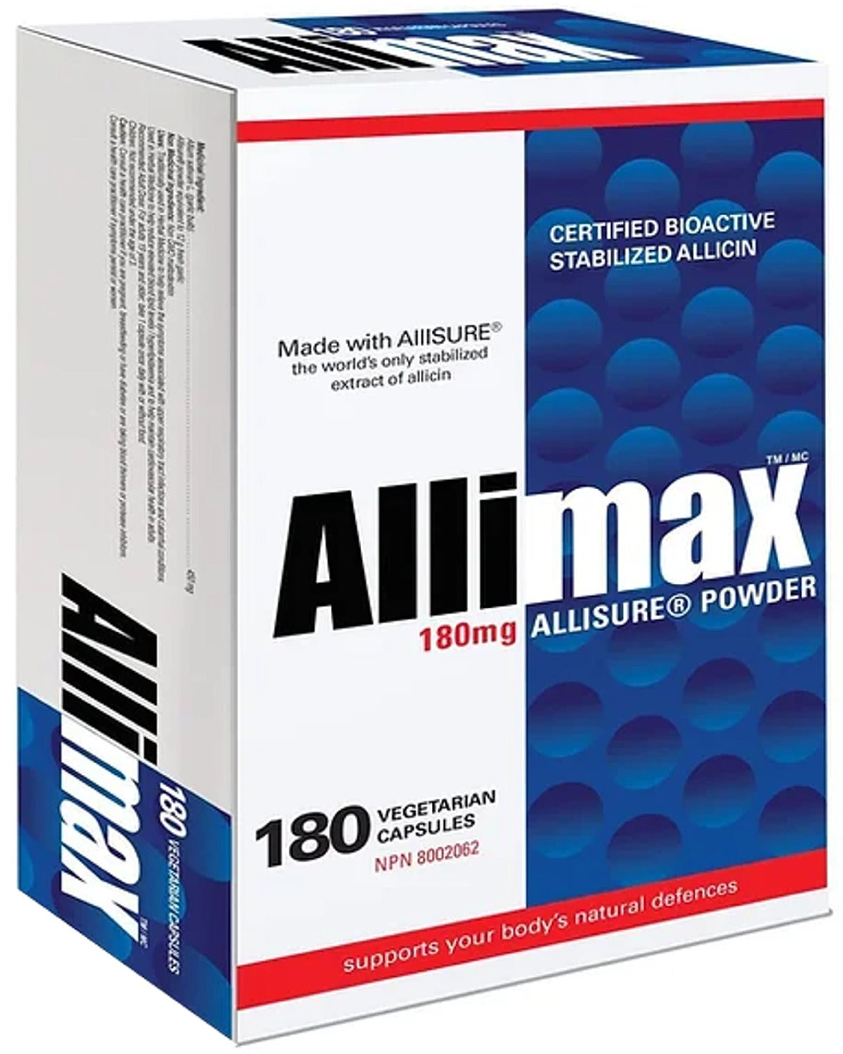 Allicin Color ALLIMAX 100% Stabilized Allicin 180 mg (180 caps) – Good Health Mart ...